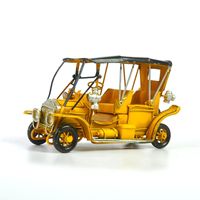 Regalos Creativos, Adornos de Metal Hechos a Mano, Modelo de Coche Retro de Hierro, Mini Escultura de Coche Clásico Coleccionable para Decoración del Hogar, Oficina o Bar