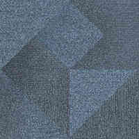 50x50cm Modulare Bodenbeläge Frischblaue Teppichfliesen mit Geometrischer Diamantstruktur, Entworfen für Büro-Lounge und Essbereich