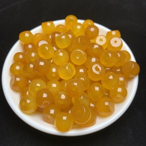 Cuentas de Jade Vintage de Alta Calidad, Color Amarillo Atardecer, 11x9mm, para Joyería DIY, Pulseras y Bisutería, Modelo Zhen Zhen 825 NGTC - Product Image 1