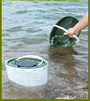 GARIDA 5L/10L/15L GCW-017 Seau à poissons vivants double couche avec poignée, panier de pêche en mer et en eaux rocheuses, équipement de pêche