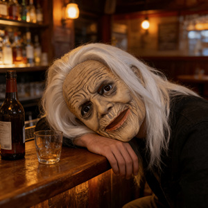 Masques d'Halloween effrayants pour femmes âgées et masques de médecin de la peste, en latex, pour Halloween et Noël - Product Image 6