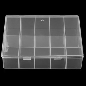 Boîte de <span class=keywords><strong>rangement</strong></span> en plastique transparente réglable à 10 compartiments pour bijoux, outils, perles, pilules et capsules d'ongles - Product Image 4