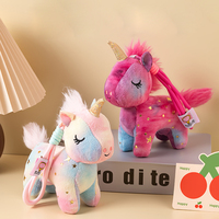 Porte-clés licorne en peluche, petit cheval, breloque de sac à dos, poupée mignonne, décoration suspendue, cadeau
