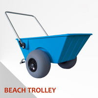 Chariot de plage pliable pour canoë et kayak, chariot de transport durable pour bateaux, remorque à roues pour sable