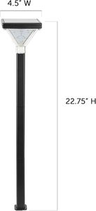ไฟสนามหญ้าโซลาร์เซลล์แบบกันน้ำ แบตเตอรี่ขนาดใหญ่ 6400mAh สำหรับตกแต่งทางเดินภายนอกอาคาร ขายส่ง - Product Image 3