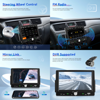 Podofo 7 "Single Din Voiture Stéréo Autoradio Carplay Android Auto Incell Écran Voiture MP5 Lecteur EQ BT DVR USB Vente en Gros