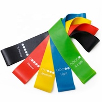 JInke JK-RB25 Juego de Bandas de Resistencia de Silicona de 5 Niveles, 10-40 LBS, Bandas de Ejercicio para Entrenamiento de Fuerza, Gimnasio, Fitness