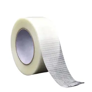 Packaging Auxiliary Materials Super Sticky grid glass fiber tape binding fixing cross high viscosity transparentAdhesive Paper