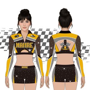 Alibaba.com上の高品質な黒と黄色のチアリーディング制服メーカーと黒