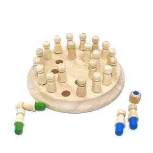 CHRT Children Early Educational Gifts New Children Wooden Memory Matchstick Chess Game Educational Intelligent Logic Game