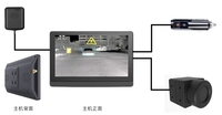 Caméra thermique de recul automobile AI JPC-256AI-7 pouces avec capteur AHD/CCD, étanche IP68, moniteur tout-en-un 1080P