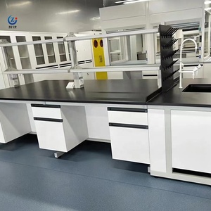 Üniversite laboratuvarı için reaktif raf eğitim mobilya ile sıcak yeni tasarım laboratuvar masası tezgah - Product Image 3