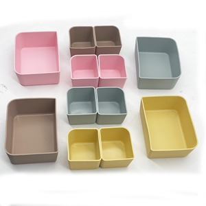 silicone storage <b>box</b> rectangular square cosmetic organizer tray desk <b>small</b> items divider food compartment silicone storage tray - Product Image 2