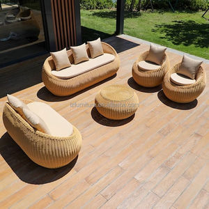 Juego de Muebles de Jardín de Lujo, Sofá de Ratán para Patio, Sofá de Mimbre para Exteriores - Product Image 2
