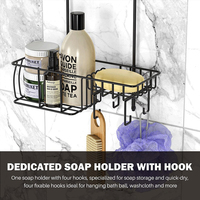 SANIPRO haute qualité antirouille Anti-balançoire sur la tête suspendu douche Caddy mur salle de bain étagères avec crochets