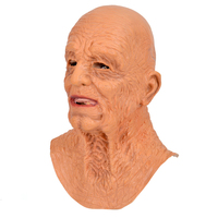 Vente chaude Halloween habiller longues perruques caractère masque facial chauve mamie masque latex couvre-chef masque fête
