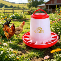 Seau d'alimentation automatique pour poulets en plastique, à gravité, avec base anti-basculement, fournitures d'élevage avicole, directement de l'usine