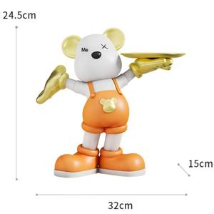 Ornamento da Scrivania Modello Orsetto - Artigianato in Resina Dipinto a Mano per Decorazione Tavolo da <span class=keywords><strong>Caffè</strong></span> Ingresso Casa Nuova - Product Image 2