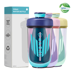 Bpa בקבוק פלסטיק 400 מ "ל 600 מ" ל מים עמיד בקבוק חלבון אבקת מים עם ערבוב חדר כושר כוסות שייקר - Product Image 2