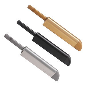 809 Dispositivo de rebote de aleación de aluminio de un solo cabezal para montaje en puerta, herraje de armario no desmontable, mecanismo de resorte con botón pulsador - Product Image 1