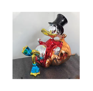 Vente chaude À La Mode Intérieur Résine Décor Galvanoplastie Alec <span class=keywords><strong>Monopoly</strong></span> Scrooge Mcduck Statue Canard Résine Art Et Artisanat - Product Image 4