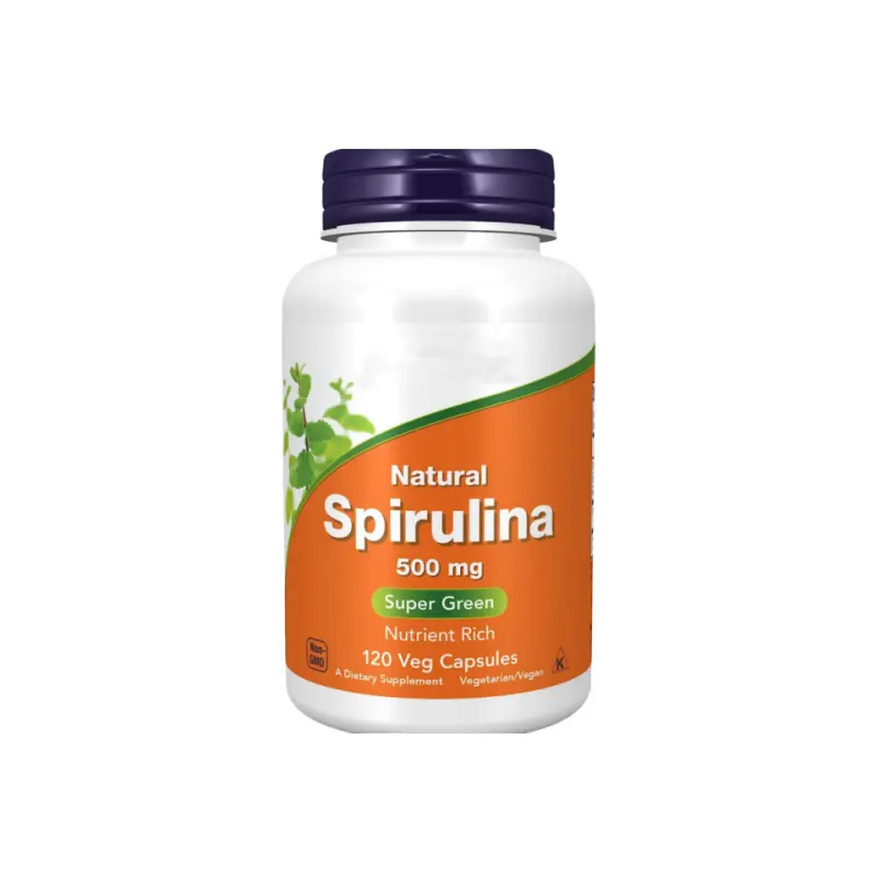 Vendita calda intera vendita produttore di alta qualità OEM spirulina capsule, 120 capsule Veg