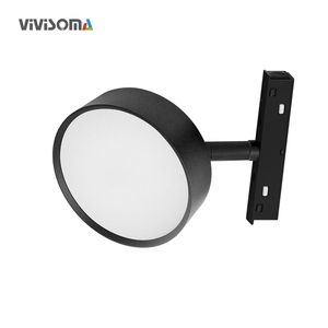 MT4201720 DC48V <span class=keywords><strong>Rail</strong></span> magnétique encastré fin à montage en surface, éclairage <span class=keywords><strong>sur</strong></span> <span class=keywords><strong>rail</strong></span> rond 7W, dimmable, noir/blanc, profil 30mm, moderne, haute performance - Product Image 4