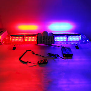 Barre lumineuse stroboscopique LED haute luminosité rouge bleu avertissement sur le toit pour camions ambulances TS-200 sirène 12V amplificateur haut-parleur Accord - Product Image 2
