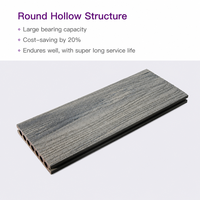 Système de terrasse DONGJIAN en composite bois gris clair imperméable avec garde-corps, revêtement de sol extérieur emboîtable pour l'extérieur