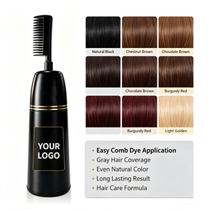 Crème colorante capillaire permanente à l'extrait d'herbes et à l'essence naturelle, avec peigne applicateur facile, marque privée, qualité professionnelle - Product Image 1