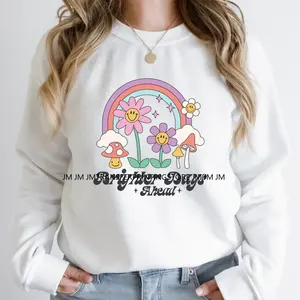 Retro Keep Growing Chasing Está bien tomar el día de la salud mental Citas de pensamiento inspiradoras Pegatinas de transferencia DTF para ropa - Product Image 3