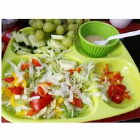 Plateaux repas de 10,2 pouces, 4 compartiments, dessert, salade, service, assiettes divisées en mélamine