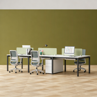 Ensemble de bureaux modulaires pour 6 personnes, poste de travail en open space, cloison de séparation, table de bureau ergonomique moderne, mobilier de bureau d'usine