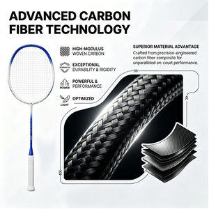 Raquette de <span class=keywords><strong>badminton</strong></span> en fibre de carbone ultra légère, durable, pour hommes et femmes, entraînement et compétition professionnelle - Product Image 2