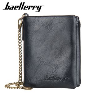 กระเป๋าสตางค์แบบสามพับสำหรับผู้ชาย Baellerry สีดำ หนัง PU พร้อมซิปใส่เหรียญ ช่องใส่บัตรเครดิต ใช้ได้ทุกวัน - Product Image 5