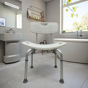 CA701 Aluminum Alloy Lightweight High Quality Height Adjustable Foldable Shower <b>Chair</b> Customized Elderly Shower Safety Equipment - Product Image 1