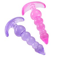 Kit de 6 Plugs Anaux en Silicone Gelance Violet Étanche – Kit d'Entraînement pour Plugs Anaux, Masseur de Prostate, Godemichet, Jouets Sexuels pour Anus