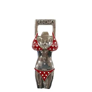 Kroatische Souvenir Sexy Bikini Metalen Koelkast Magneet Flesopeners