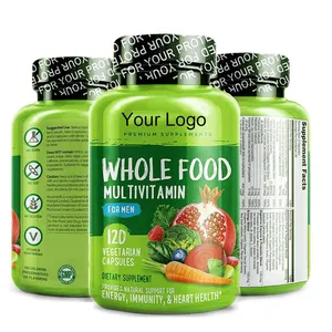 Venda quente Whole Food multivitamínico comprimidos para homens Saúde Suplemento 120 Cápsulas Vegan