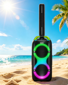 Altavoz Bluetooth de Lujo para Fiestas con Luces, Radio, Caixa de Som LED, Altavoz Inalámbrico para Bailar, Altavoz Multimedia - Product Image 1