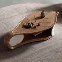 SANQI Ensemble de table basse et de table à thé en bois vintage de luxe au design simple et moderne, meubles pour le salon