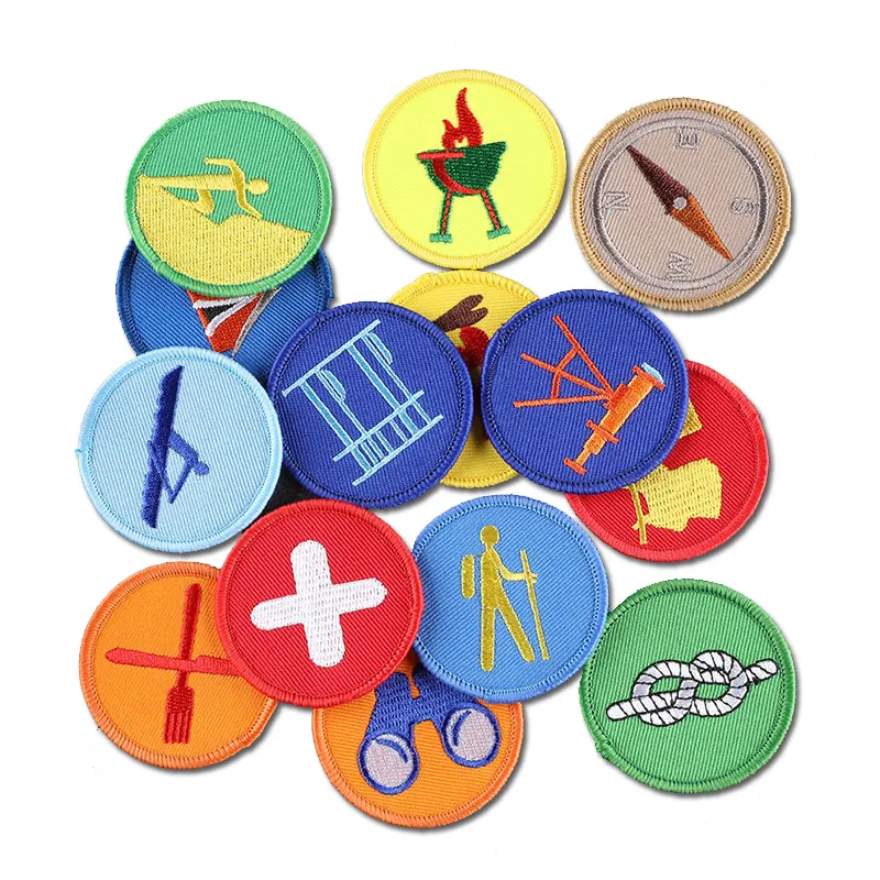 Diverse Outdoor Geborduurde Ijzer Op Jongen Scout Patches Voor Kleding