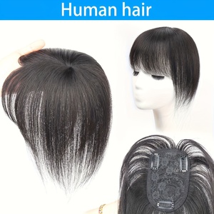 Parrucca Top Piece in Capelli Veri per Donna - Capo per capelli diritti dall'aspetto naturale, volumizzante per capelli diradati, leggero e confortevole - Product Image 2