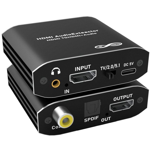 SYONG HDMI to Optical/SPDIF Coaxial and 3.5mm Aux Audio Adapter, Supports Support 4K30Hz 1080P 3D Digital DTS DVD,Blu-ray Player