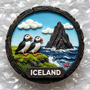 Aimant de réfrigérateur personnalisé <span class=keywords><strong>en</strong></span> résine 3D <span class=keywords><strong>en</strong></span> relief, design chapeau rouge Finlande avec flocon de neige, pour boutique de souvenirs de station hivernale - Product Image 5