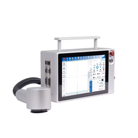 Máquina de grabado láser de fibra de matriz de datos refrigerada por aire de 18W, equipo de marcado láser portátil DOCOD para tapas de lámina/películas de plástico
