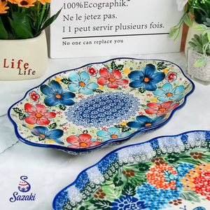 Plat en céramique peint à la main, adapté aux rassemblements familiaux, cadeaux, fêtes d'hôtel, etc., design écologique, grande capacité - Product Image 5