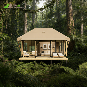 เต็นท์บ้านเคลื่อนที่โครงไม้หรูหราสไตล์แอฟริกัน พร้อมเฟอร์นิเจอร์ โรงแรมกลางแจ้ง เต็นท์แคมป์ปิ้ง BS35 เต็นท์โครงไม้ BS35 - Product Image 2