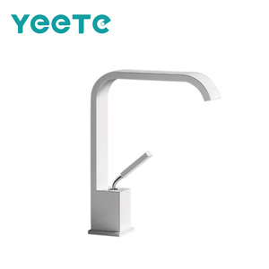 Rubinetto Miscelatore a Cascata YEETE di Lusso Moderno e Semplice in Rame con Valvola a Chip Ceramico, Garanzia di 5 Anni per Lavabo <span class=keywords><strong>Bagno</strong></span> - Product Image 1