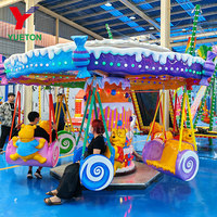 Équipement de parc d'attractions, attraction pour enfants, jeu de carnaval rotatif, thème bonbons, chaise volante, manèges de fête foraine à vendre